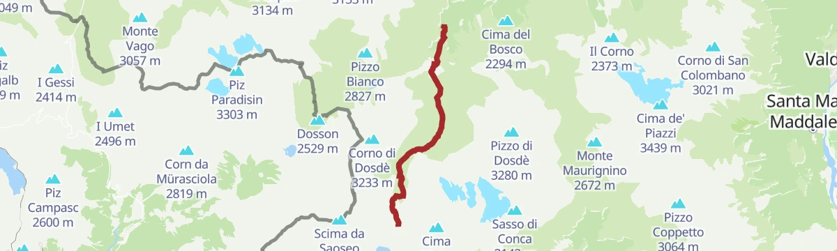 Route map: Dosde Hut